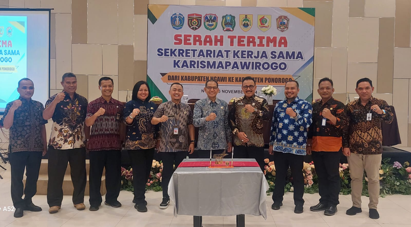 Serah Terima Sekretariat Kerja Sama Karismapawirogo di Ngawi