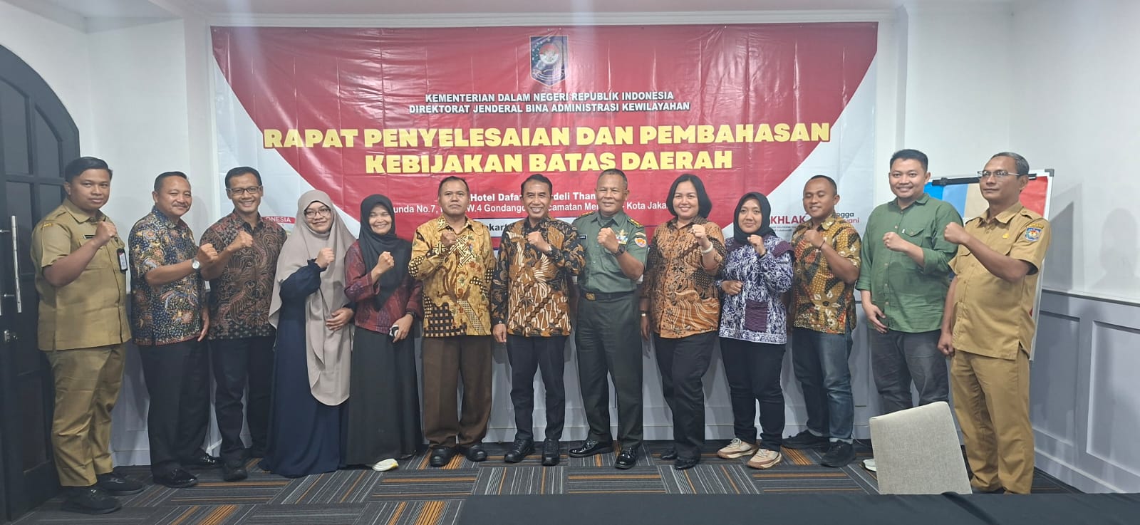 Rapat Penyelesaian dan Pembahasan Kebijakan Batas Daerah